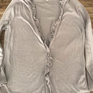 JCREW cotton light gray cardigan Size S